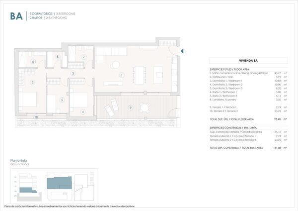 Квартира в Бенихофар, Испания, 115м² - изображение 6