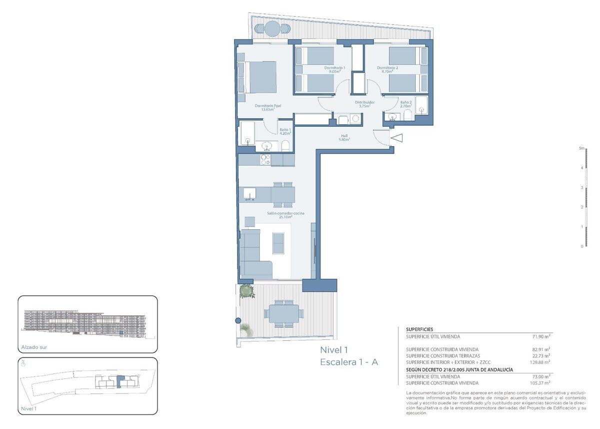 Apartament z 3 sypialniami, 105m² w Fuengirola, Hiszpania [ID: 0137-SP1372]