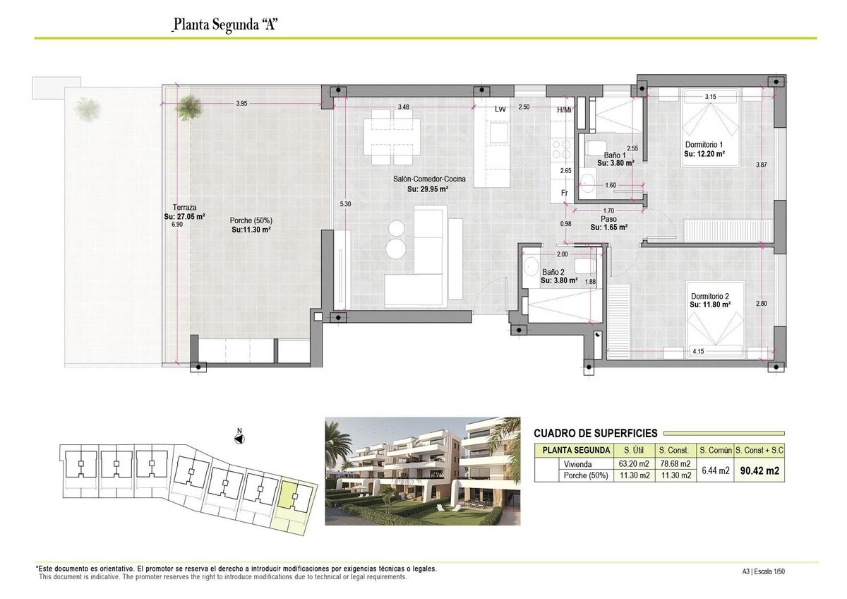 Apartment with 2 bedrooms, 89m² in Alhama de Murcia, Spain [ID: 0137-N9429]