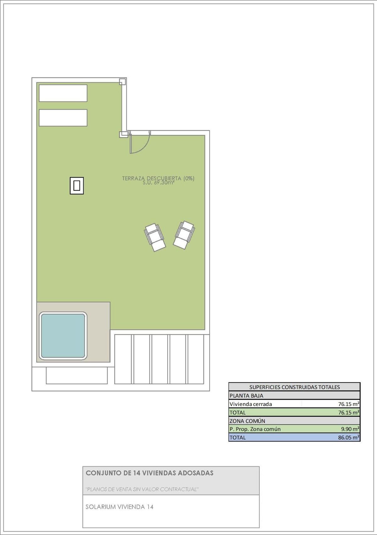 Бунгало с 2 спальнями, 76м² в Рохалес, Испания [ID: 0137-N9432]
