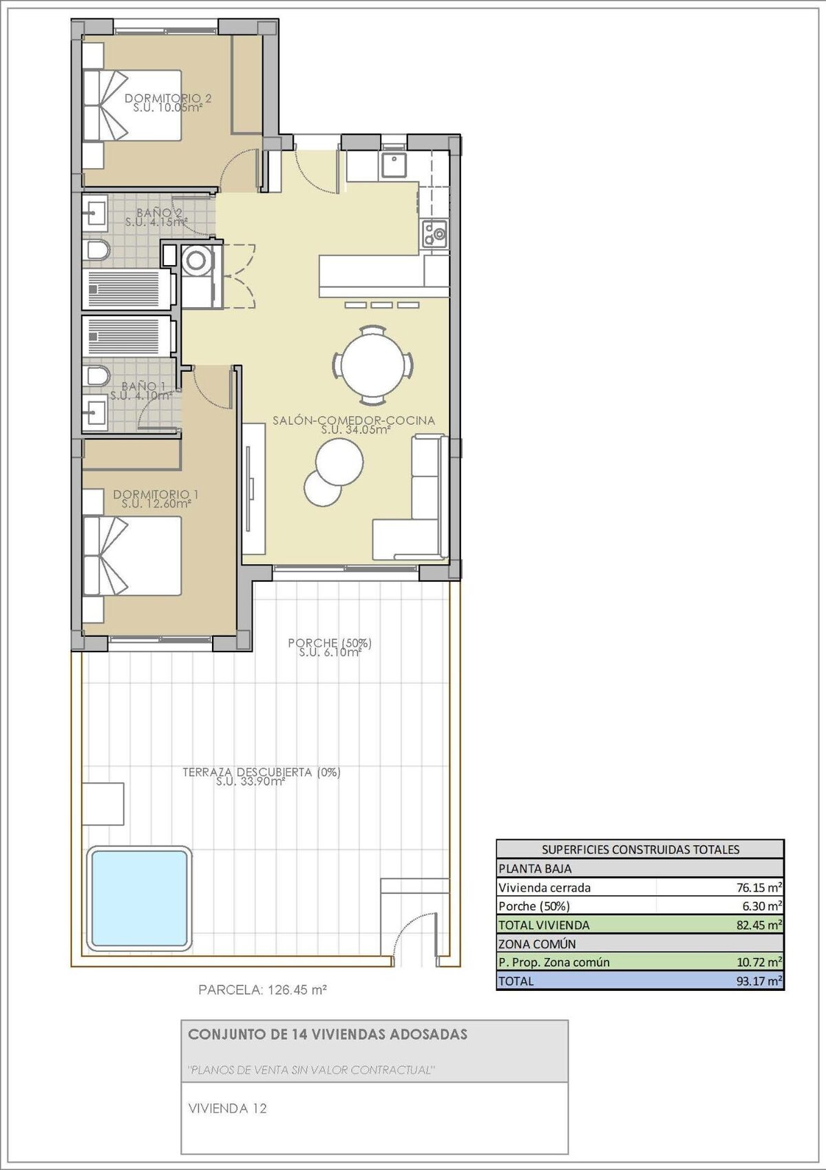 Бунгало с 2 спальнями, 76м² в Рохалес, Испания [ID: 0137-N9431]