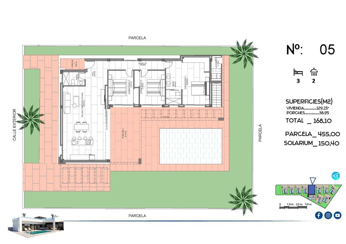 Villa with 3 bedrooms, 129m² in Algorfa, Spain [ID: 0137-N9434]