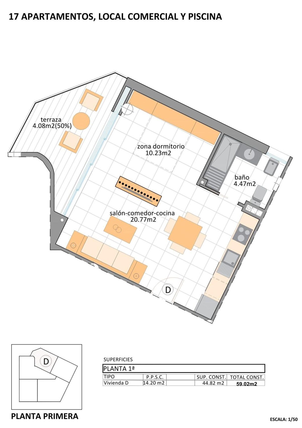 Студия, 44м² в Сан-Педро-дель-Пинатар, Испания [ID: 0137-N9446]