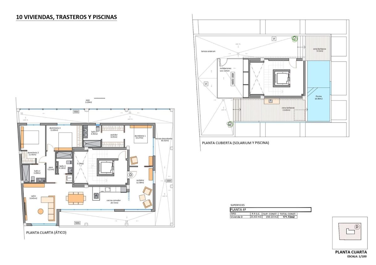 Пентхаус з 3 спальнями, 171м² в Сан-Педро-дель-Пінатар, Іспанія [ID: 0137-N9444]