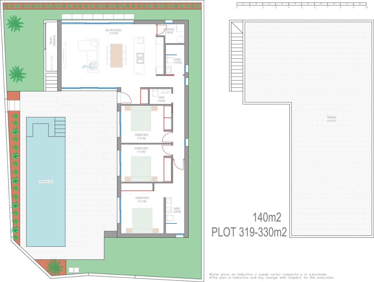 Willa z 3 sypialniami, 140m² w Сан-Хав'єр, Hiszpania [ID: 0137-N7065]
