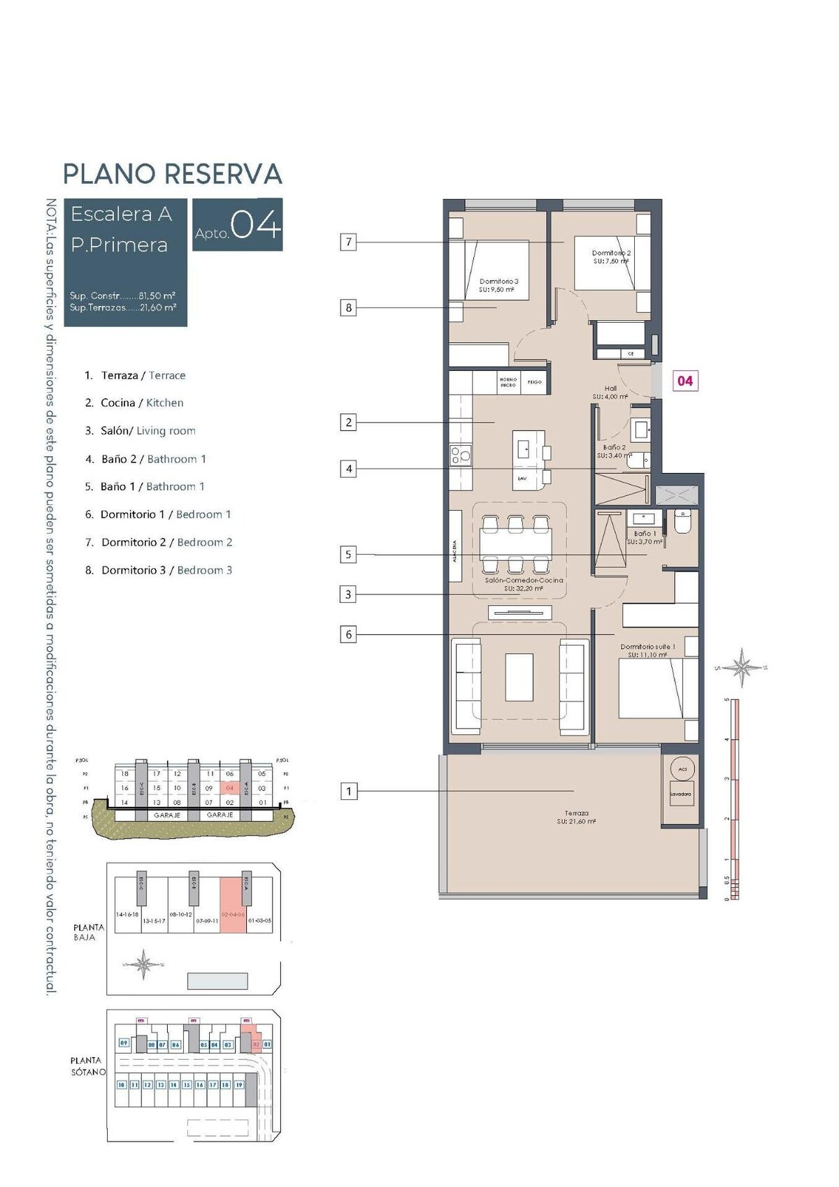 Apartament z 3 sypialniami, 81m² w Benijófar, Hiszpania [ID: 0137-N9461]