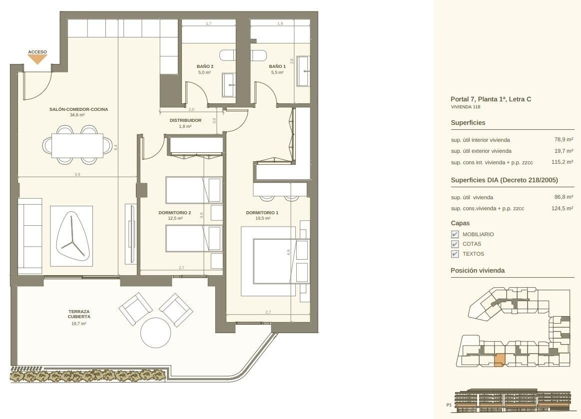 Квартира з 2 спальнями, 112м² в Сан-Педро-де-Алькантара, Іспанія [ID: 0137-SP1406]