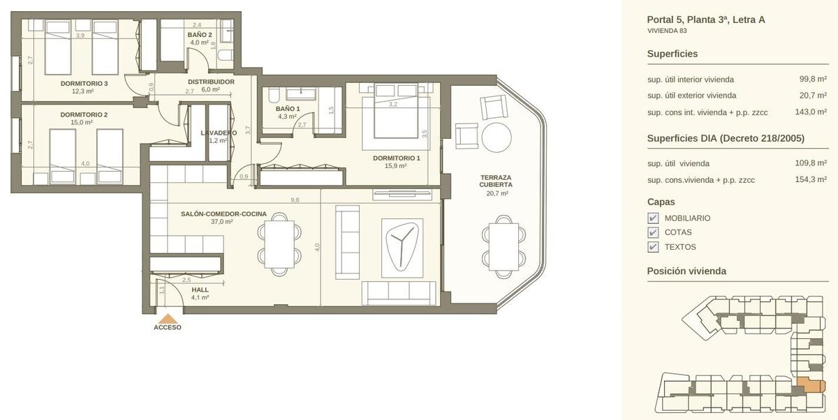 Квартира с 3 спальнями, 148м² в Сан-Педро-де-Алькантара, Испания [ID: 0137-SP1407]