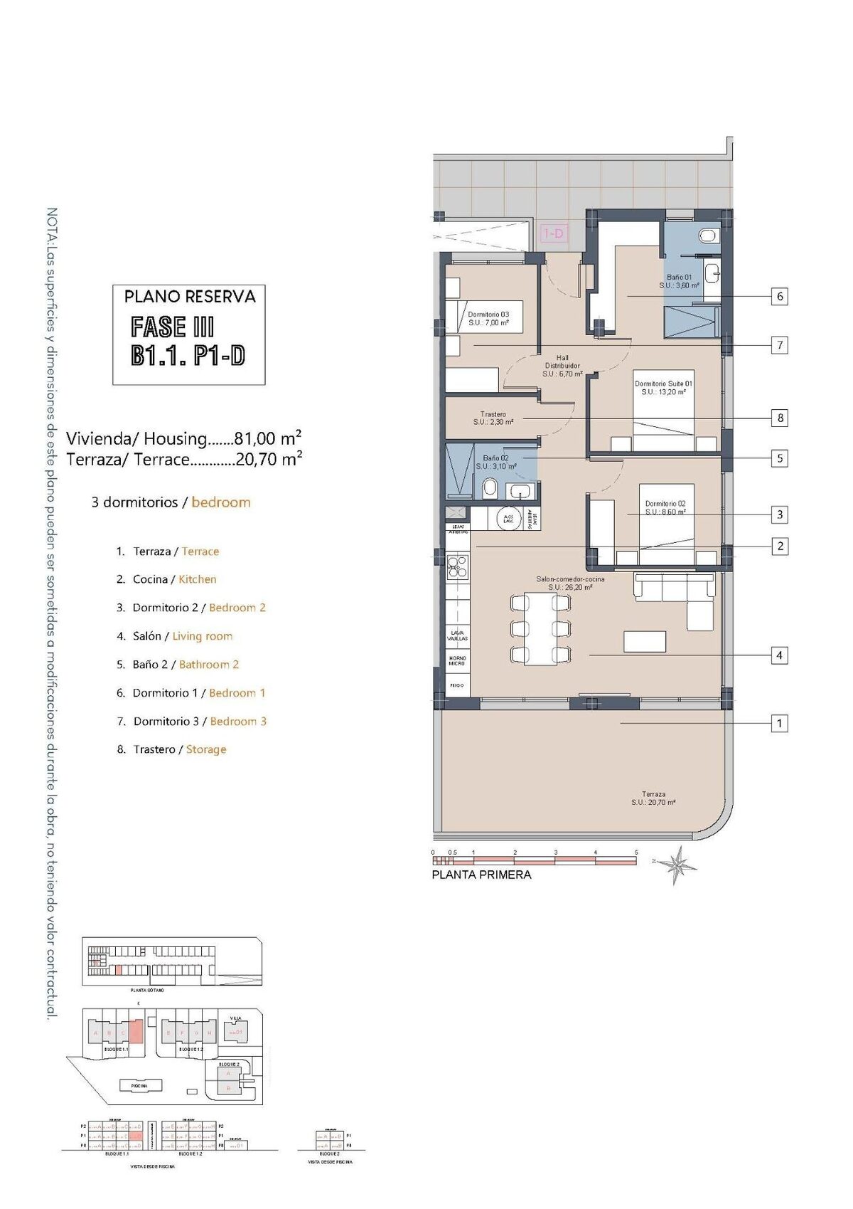 Apartment with 3 bedrooms, 81m² in Los Alcazares, Spain [ID: 0137-N9491]