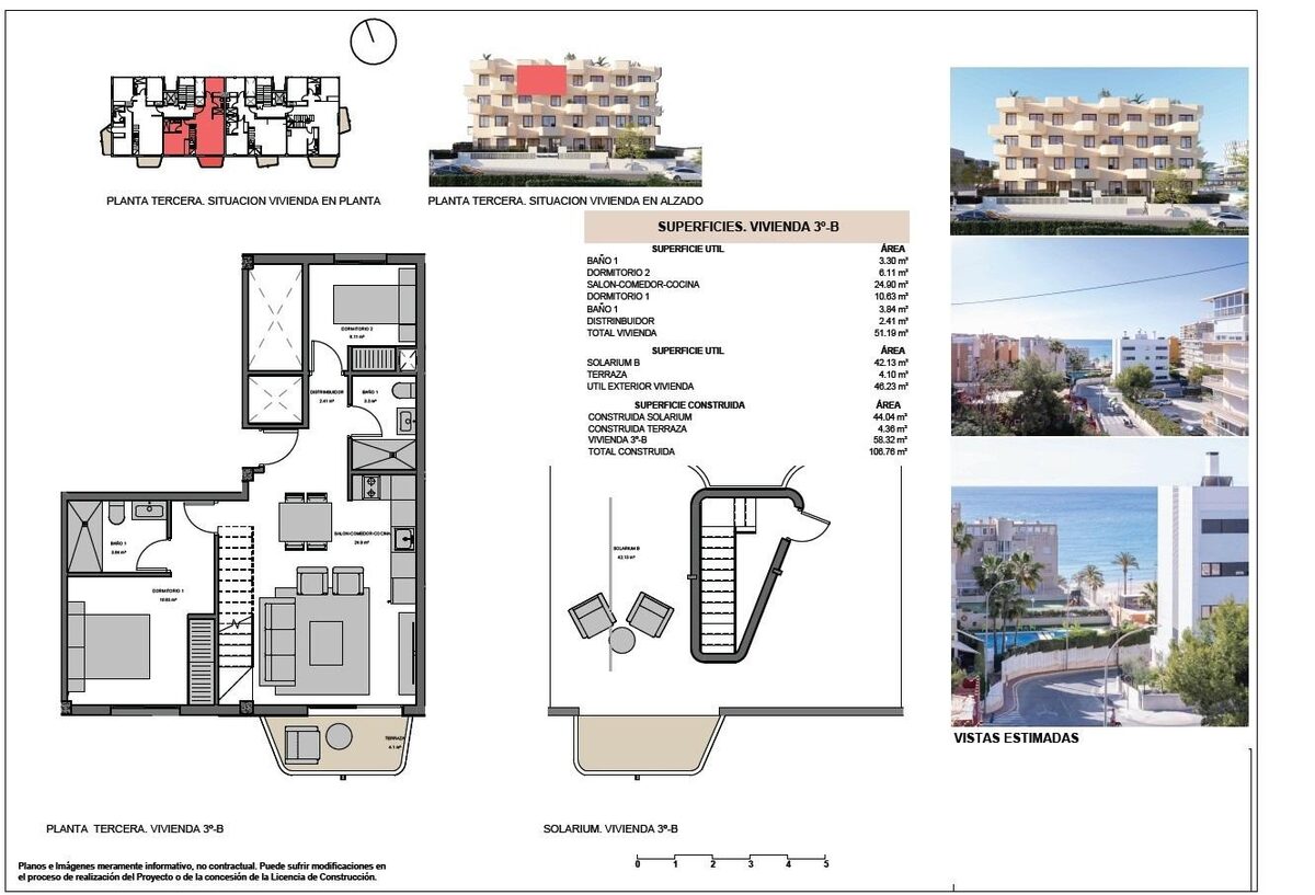 Penthouse with 2 bedrooms, 58m² in El Campello, Spain [ID: 0137-SP1414]