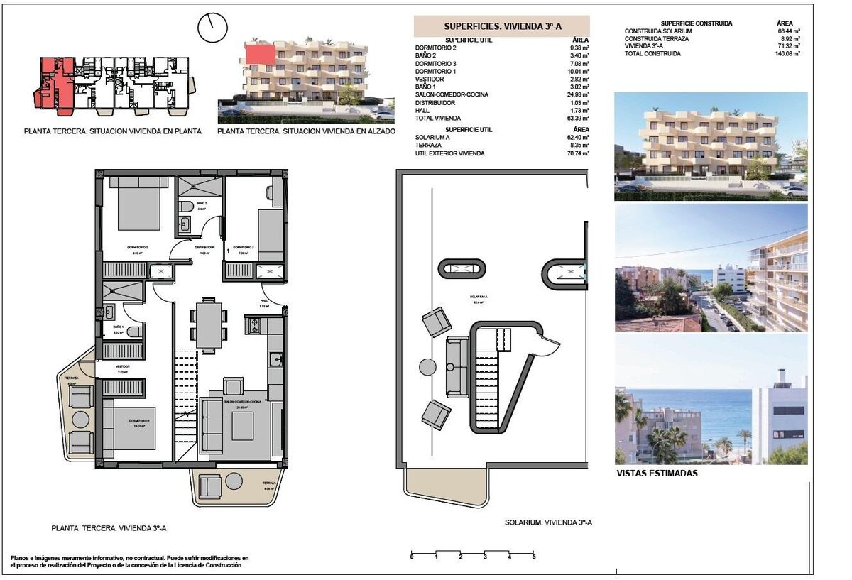 Penthouse with 3 bedrooms, 71m² in El Campello, Spain [ID: 0137-SP1415]