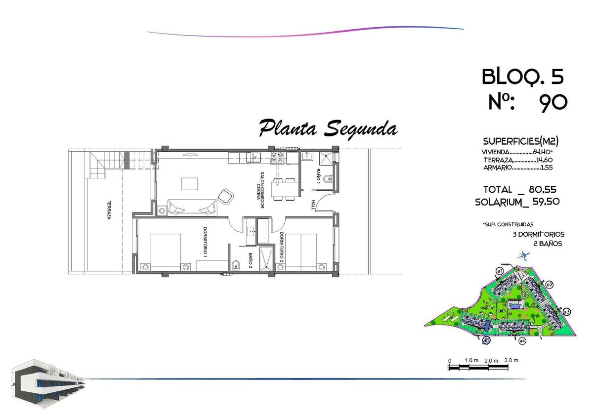 Penthouse with 2 bedrooms, 80m² in Guardamar del Segura, Spain [ID: 0137-N9499]