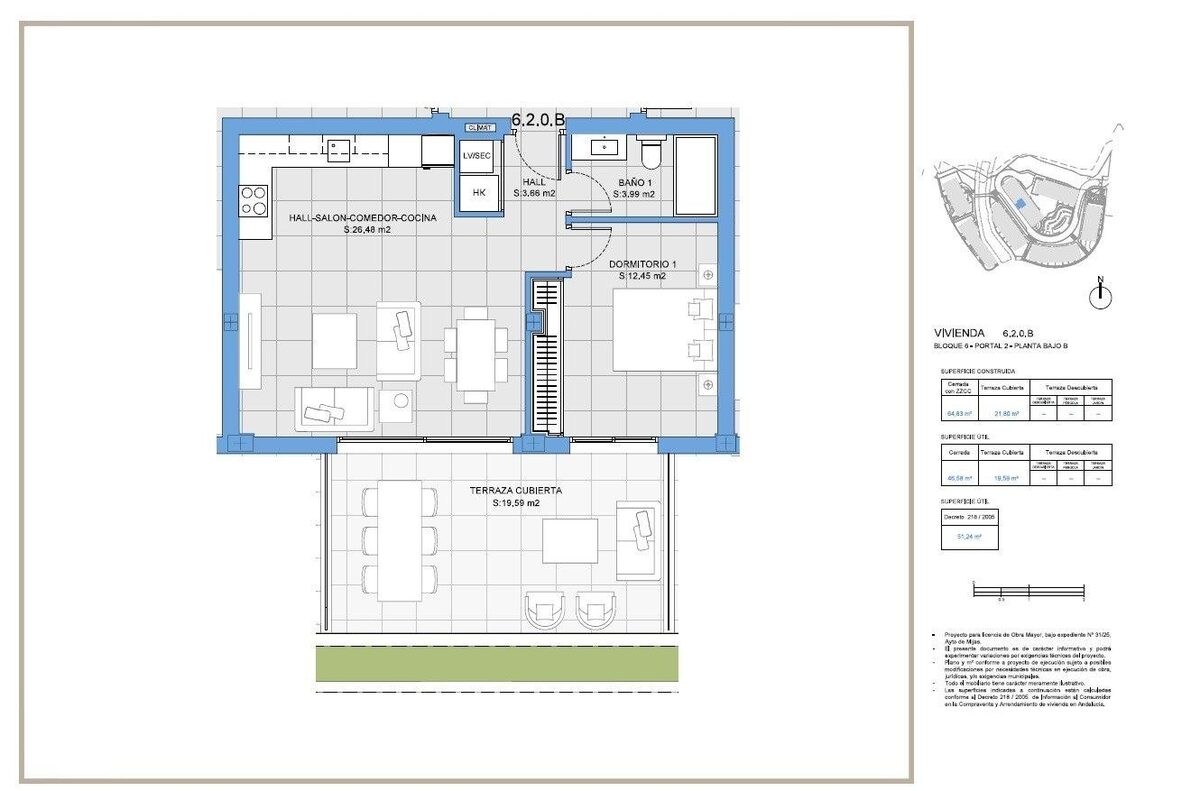 Квартира з 1 спальнею, 64м² в Міхас, Іспанія [ID: 0137-SP1435]