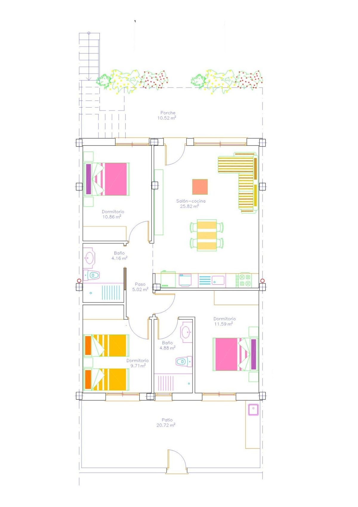 Бунгало з 3 спальнями, 87м² в Сан-Хав'єр, Іспанія [ID: 0137-N9535]