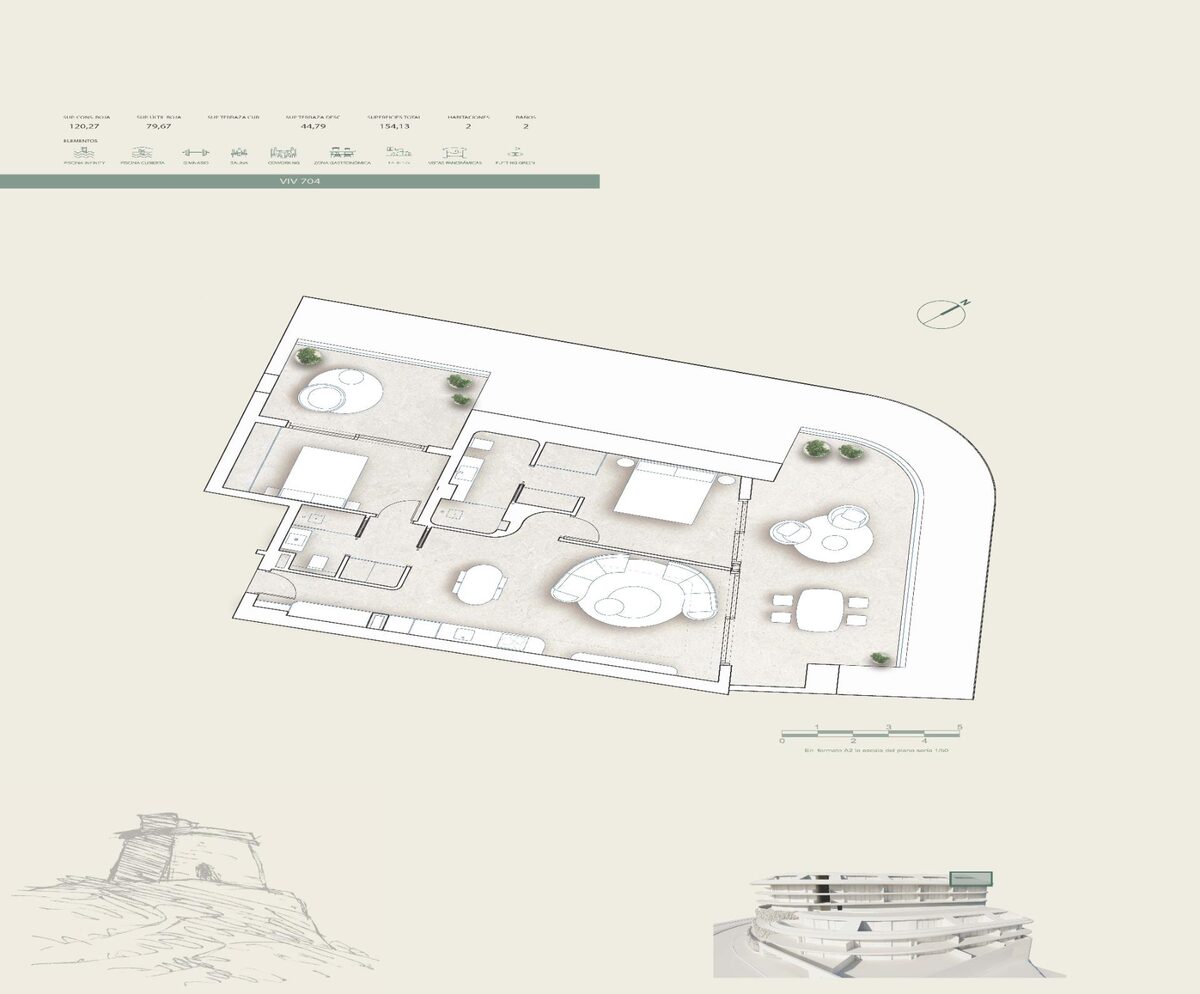 Penthouse with 2 bedrooms, 120m² in Fuengirola, Spain [ID: 0137-SP1464]