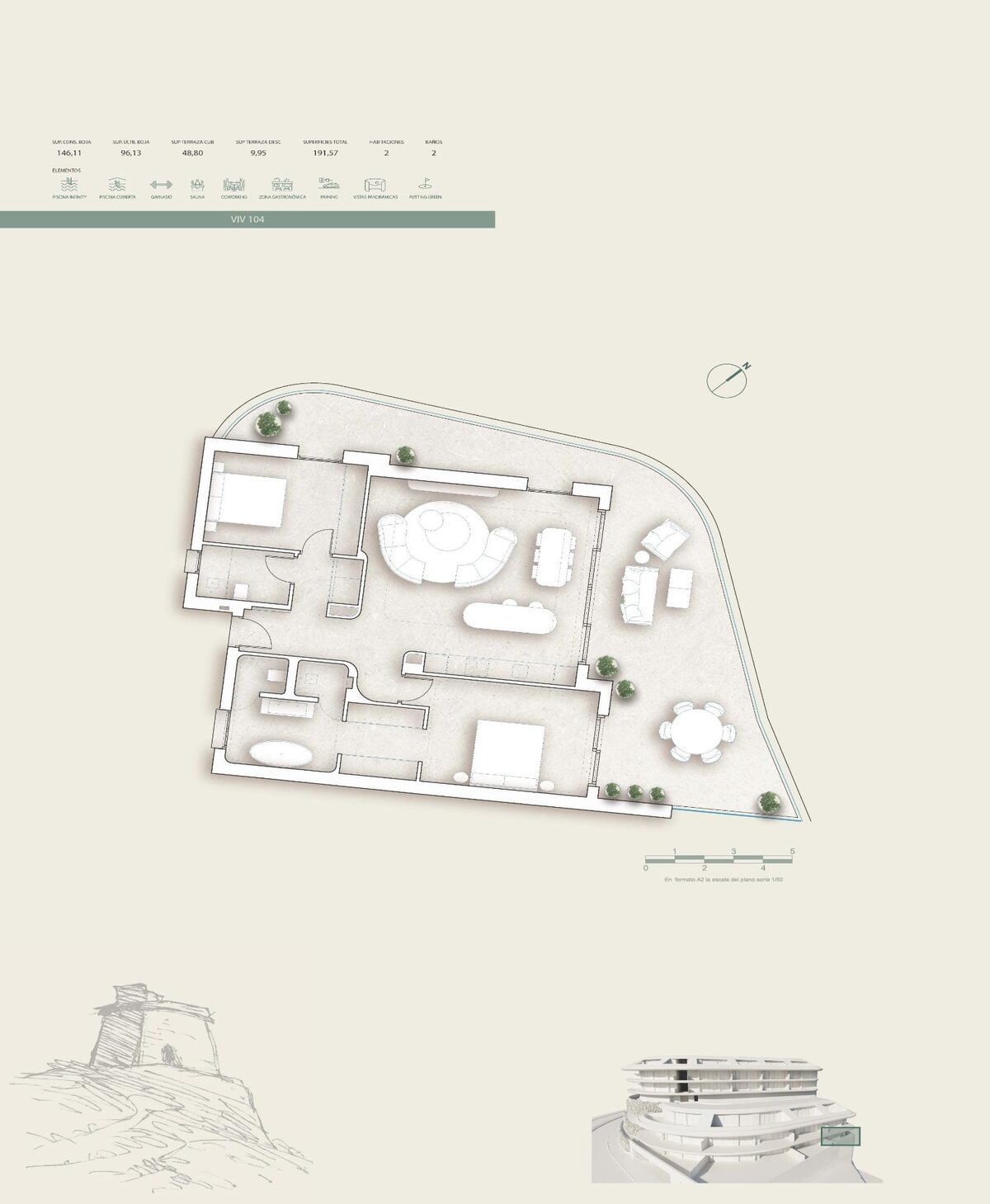 Apartament z 2 sypialniami, 146m² w Fuengirola, Hiszpania [ID: 0137-SP1461]