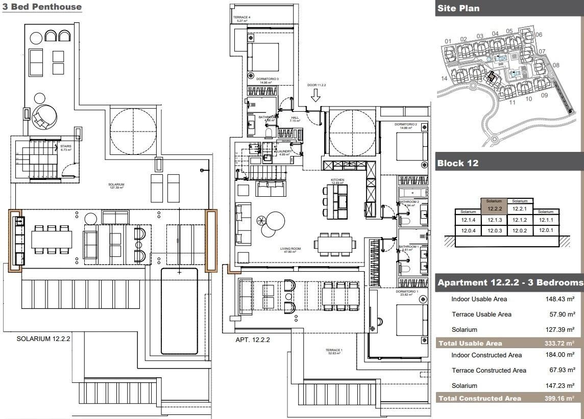 Пентхаус з 3 спальнями, 140м² в Естепона, Іспанія [ID: 0137-SP0351]