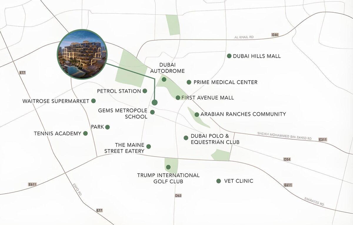 Apartament z 1 sypialnią, 96.17m² w Dubaj, Zjednoczone Emiraty Arabskie [ID: 1102-0bdb8950]