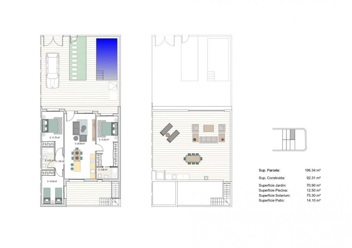 Таунхаус с 3 спальнями, 95м² в Сан-Хавьер, Испания [ID: 0137-N9557]