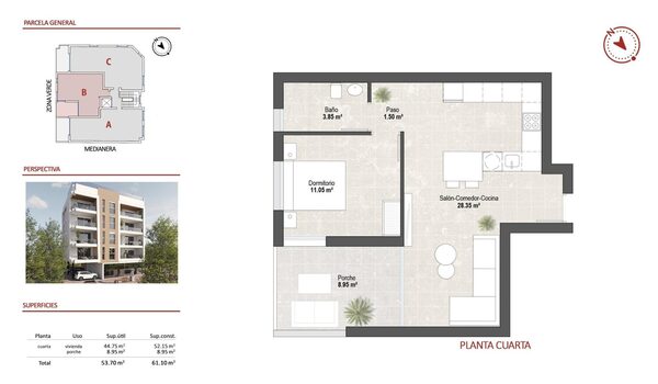 Penthouse w San Pedro del Pinatar, Hiszpania, 61m² - obraz 15