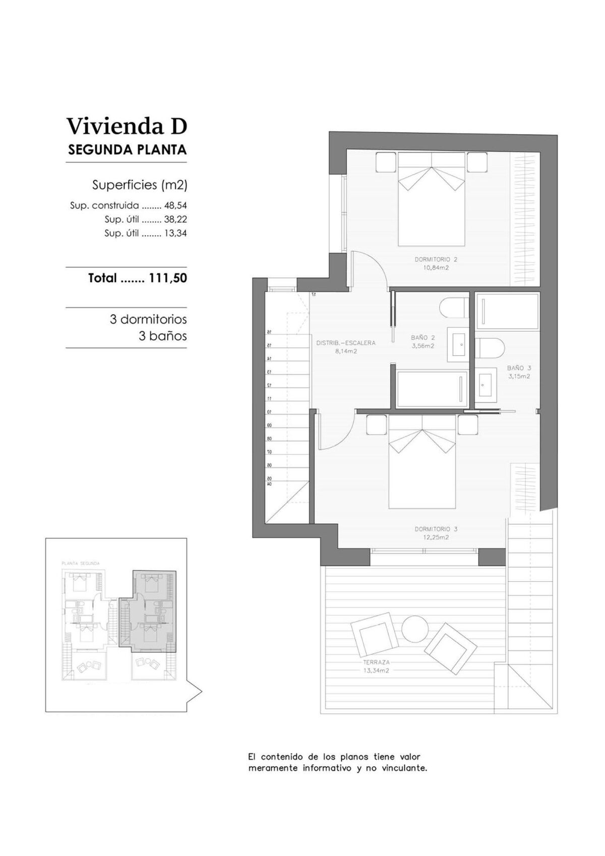 Пентхаус з 3 спальнями, 111м² в Бенехусар, Іспанія [ID: 0137-N9568]