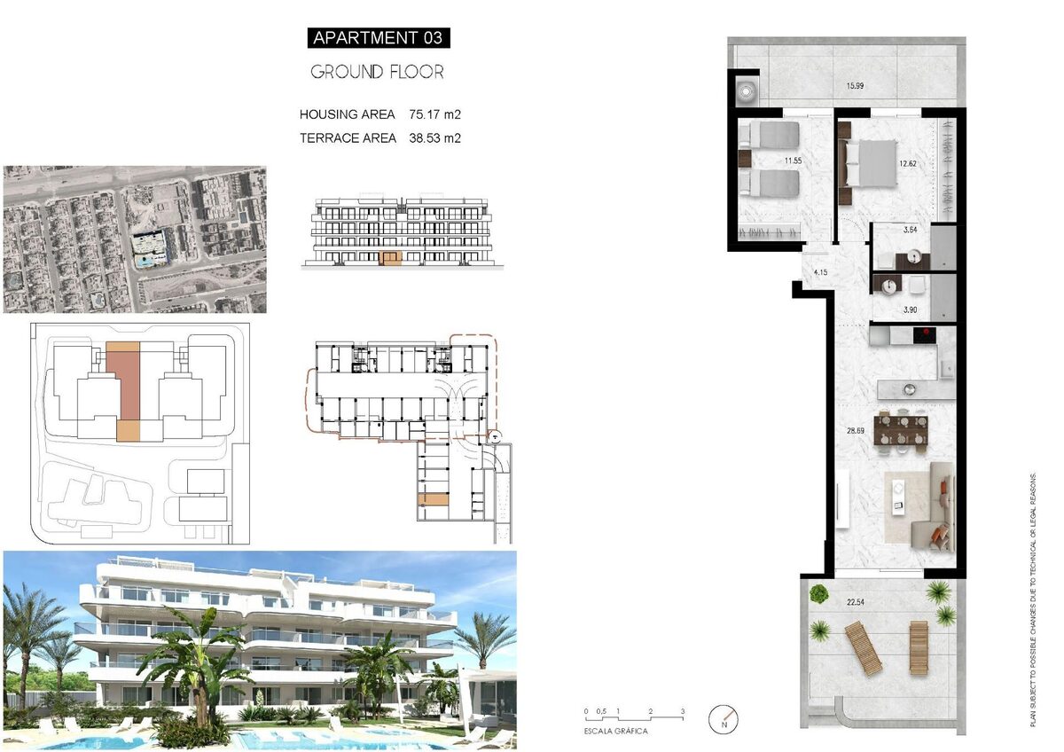 Квартира з 2 спальнями, 77м² в Оріуела Коста, Іспанія [ID: 0137-N6862]