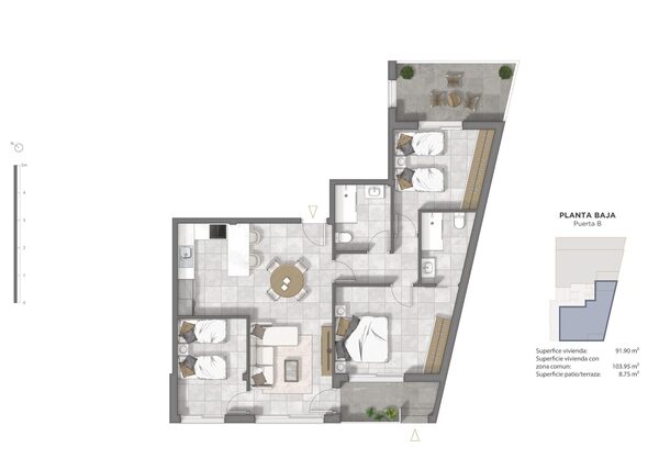 Apartament w Guardamar del Segura, Hiszpania, 86m² - obraz 8