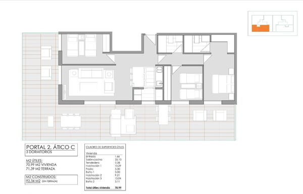 Penthouse w jávea-xàbia, Hiszpania, 92m² - obraz 14