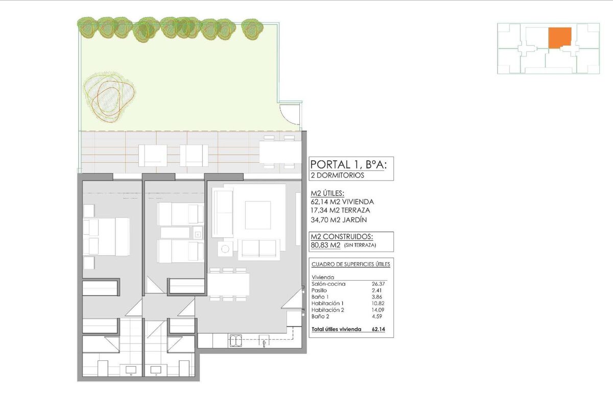 Apartament z 2 sypialniami, 80m² w jávea-xàbia, Hiszpania [ID: 0137-SP1479]
