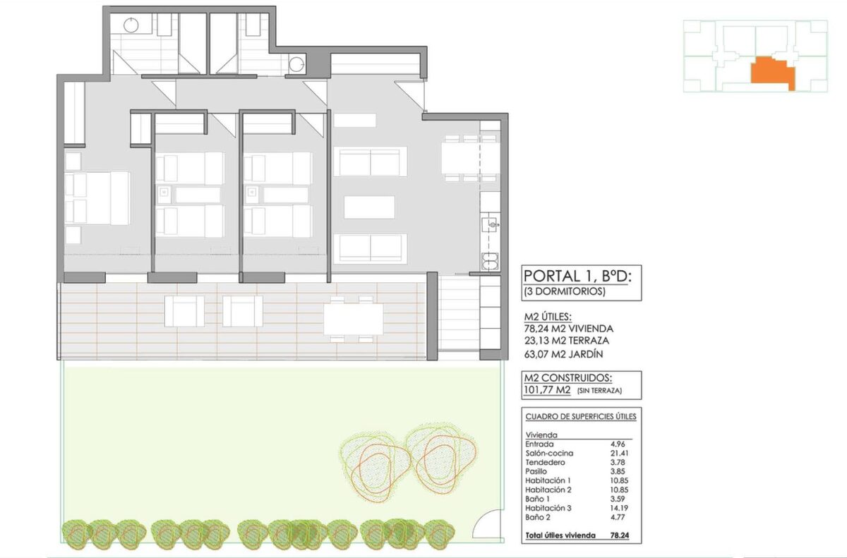 Apartament z 3 sypialniami, 101m² w jávea-xàbia, Hiszpania [ID: 0137-SP1480]