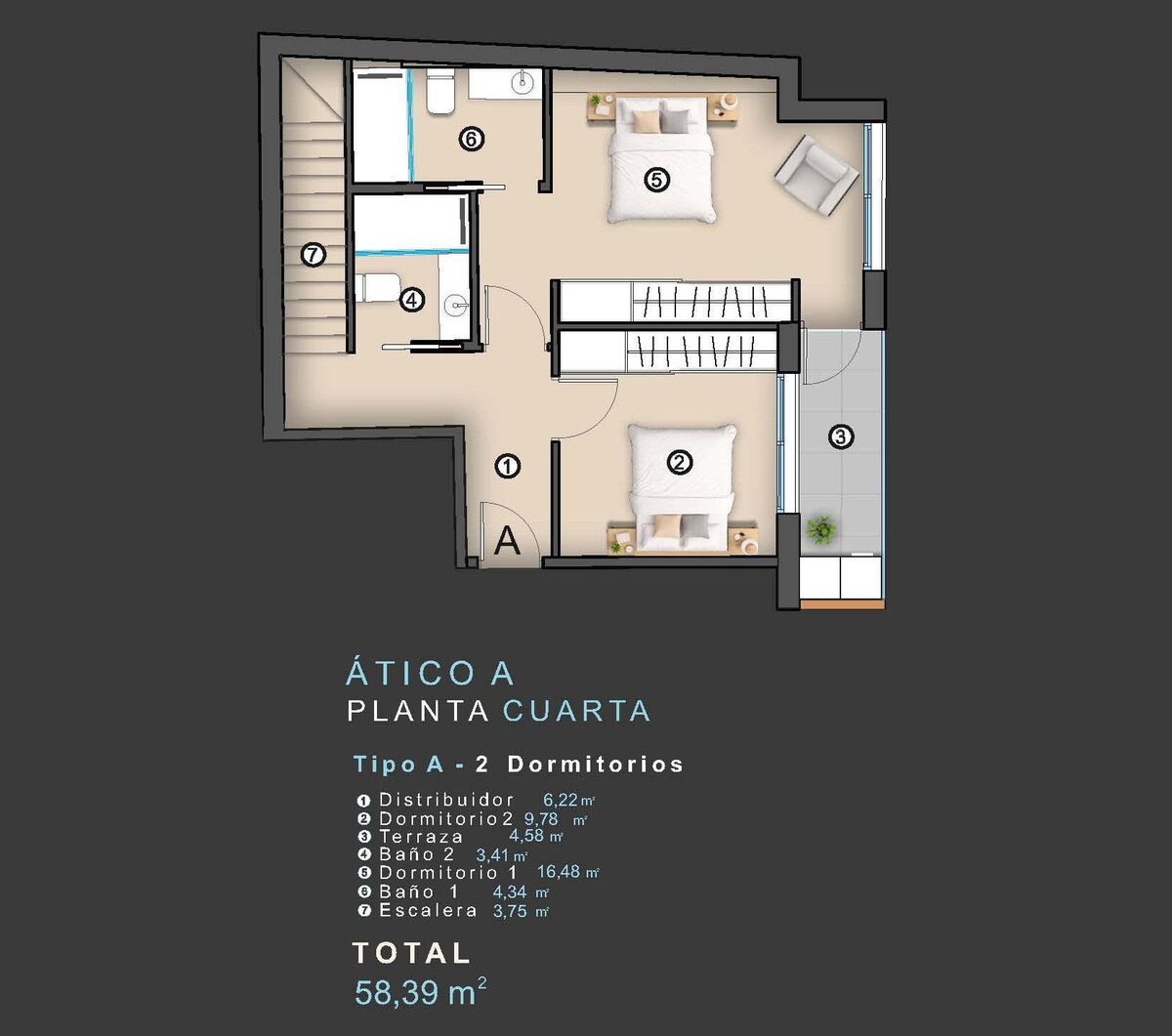 Penthouse z 2 sypialniami, 90m² w Torrevieja, Hiszpania [ID: 0137-N9595]