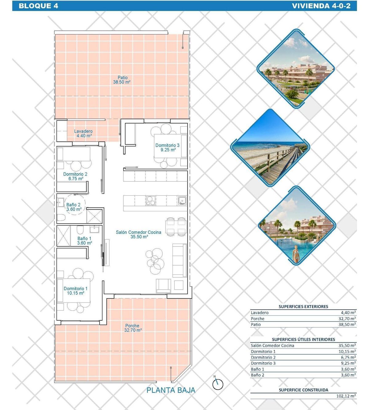 Квартира з 3 спальнями, 102м² в Пілар-де-ла-Орадада, Іспанія [ID: 0137-N8704]