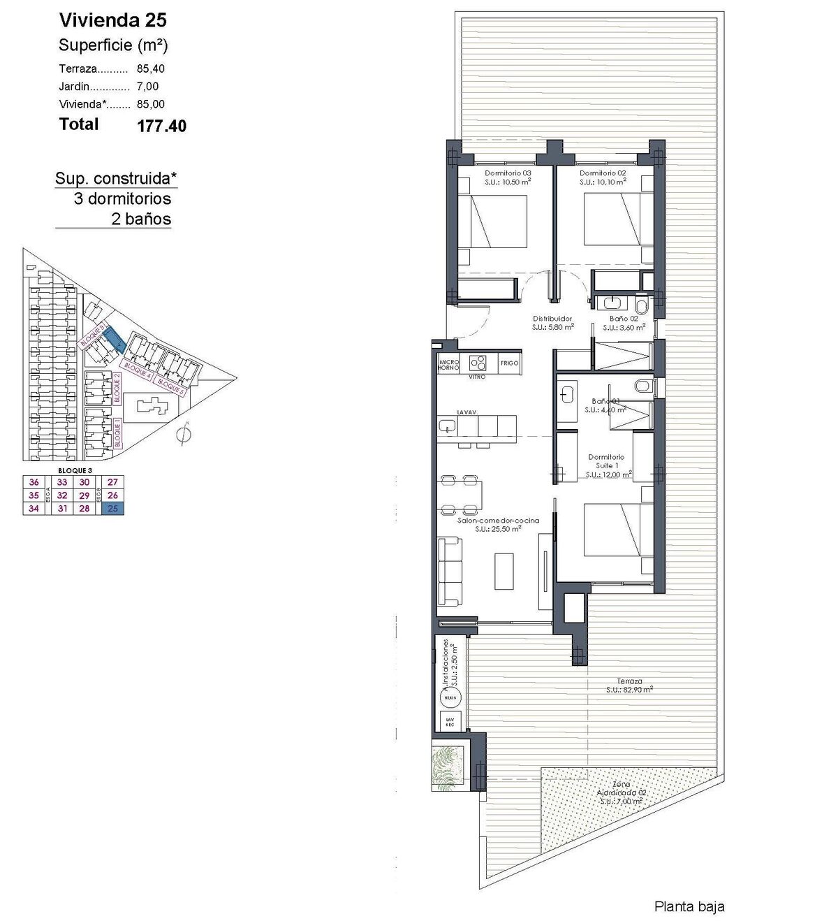 Квартира з 3 спальнями, 85м² в Лос-Алькасарес, Іспанія [ID: 0137-N9639]
