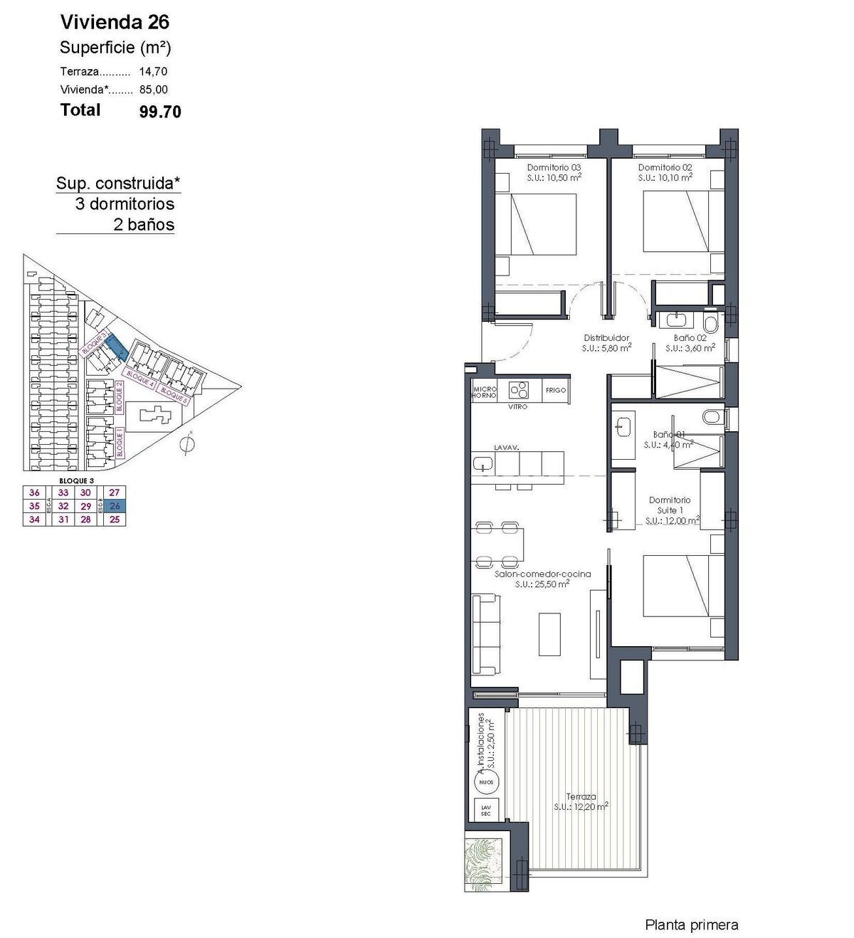 Apartament z 3 sypialniami, 85m² w Los Alcazares, Hiszpania [ID: 0137-N9641]