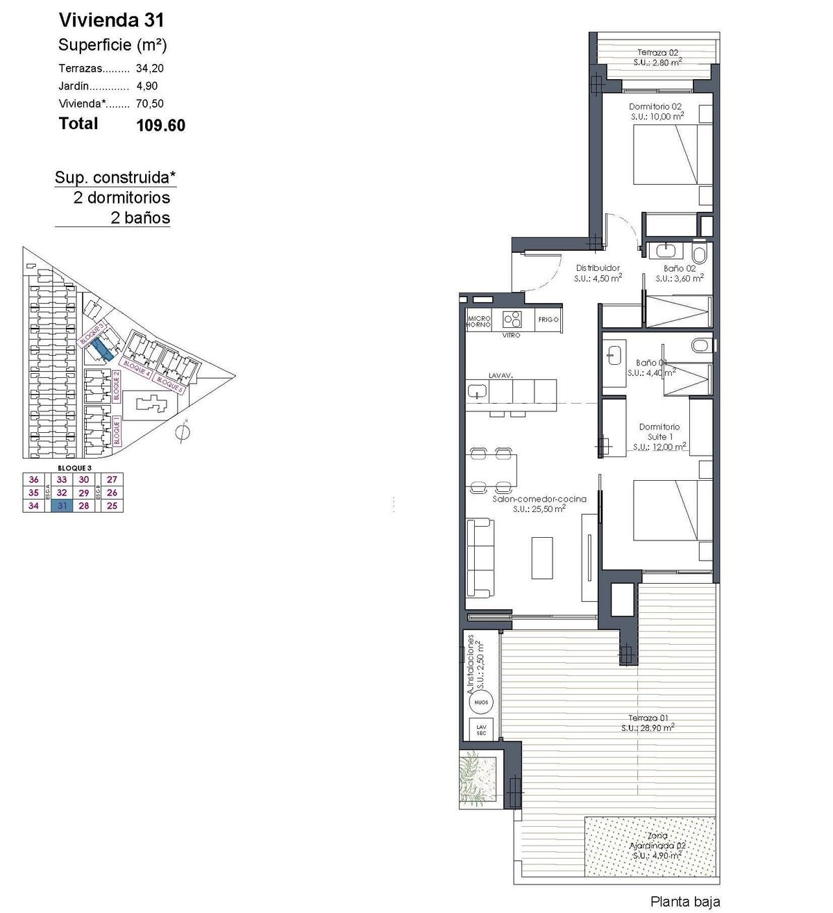 Apartment with 2 bedrooms, 70m² in Los Alcazares, Spain [ID: 0137-N9638]