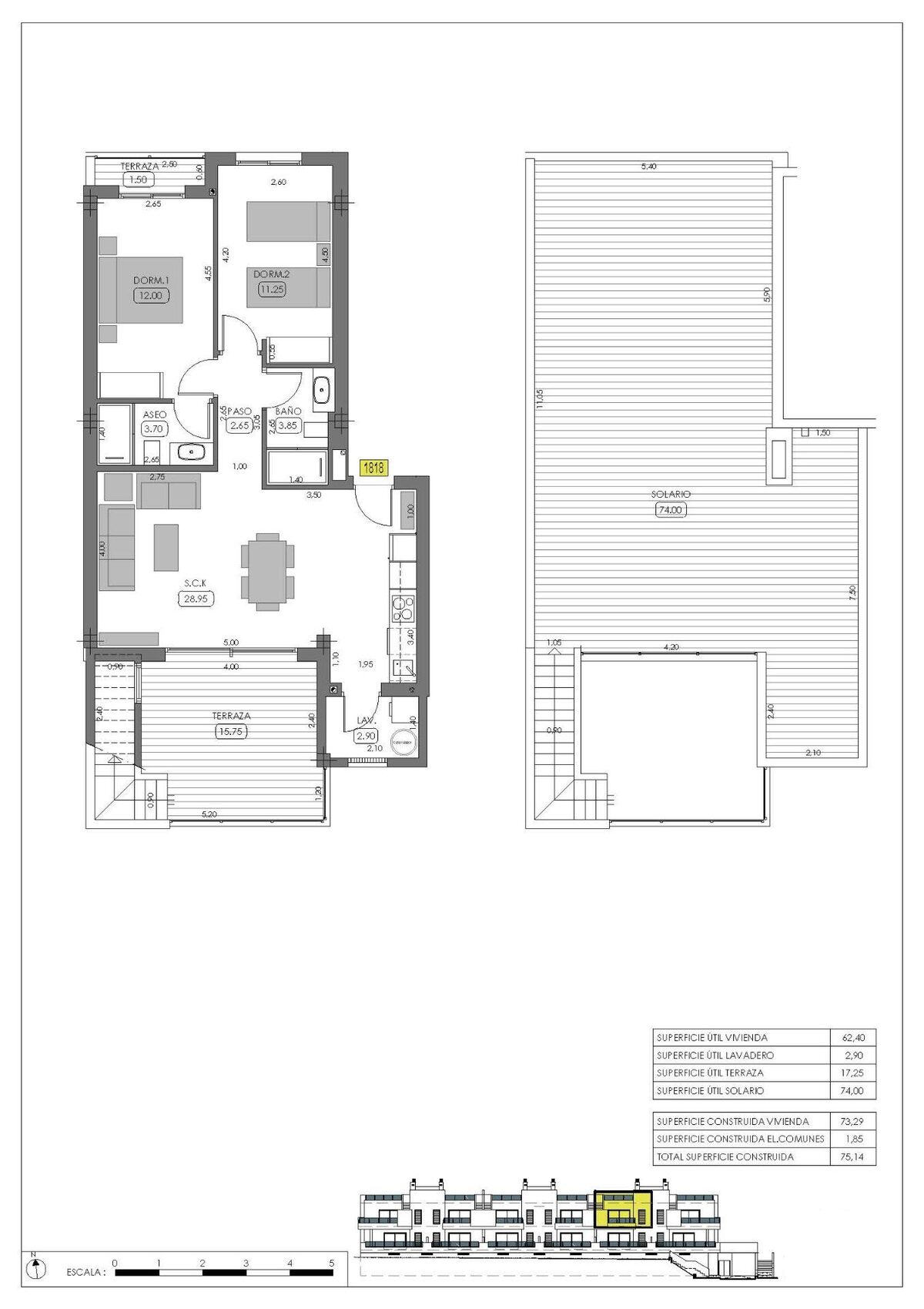 Bungalow with 2 bedrooms, 75m² in Algorfa, Spain [ID: 0137-N9634]