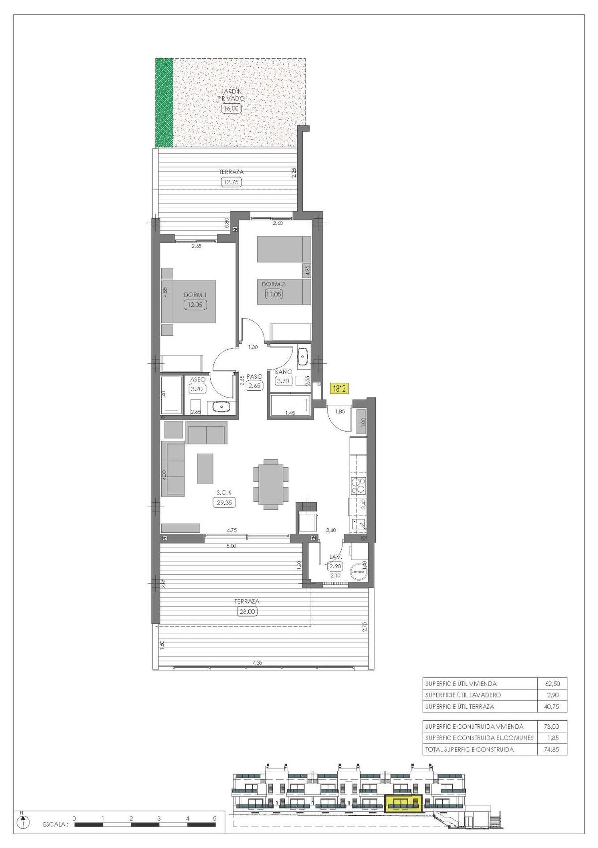 Bungalow with 2 bedrooms, 74m² in Algorfa, Spain [ID: 0137-N9632]