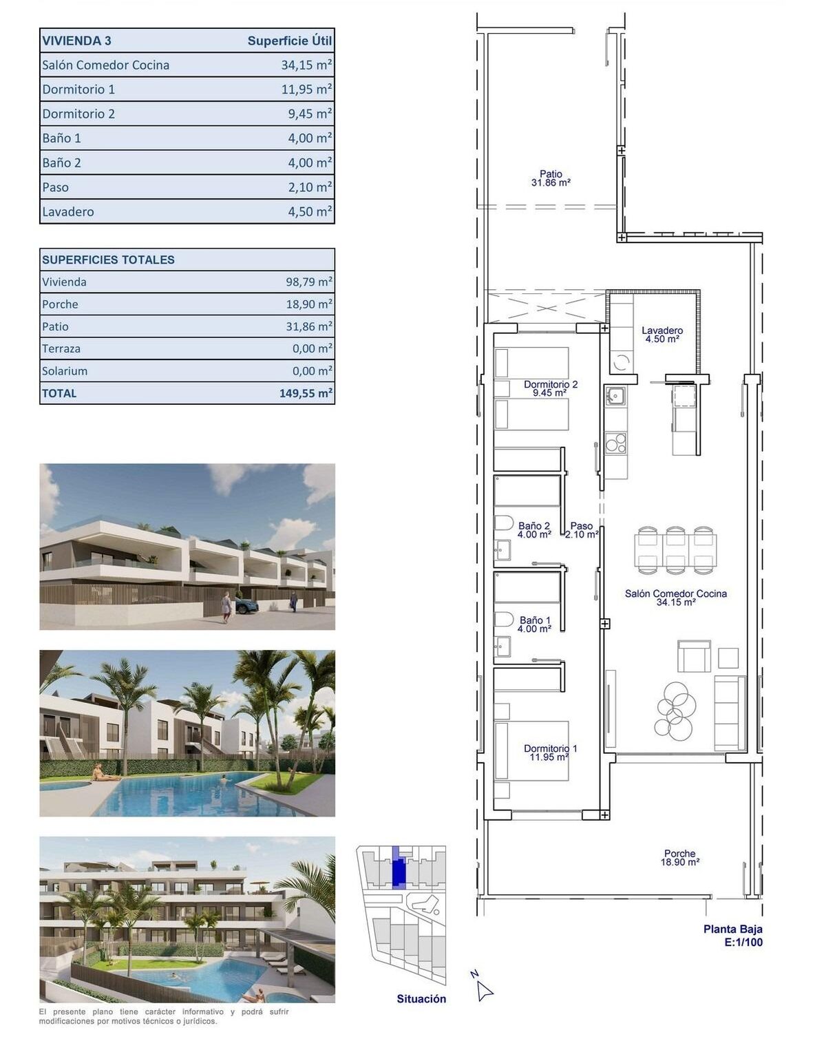 Apartament z 2 sypialniami, 98m² w Pilar de la Horadada, Hiszpania [ID: 0137-N9604]