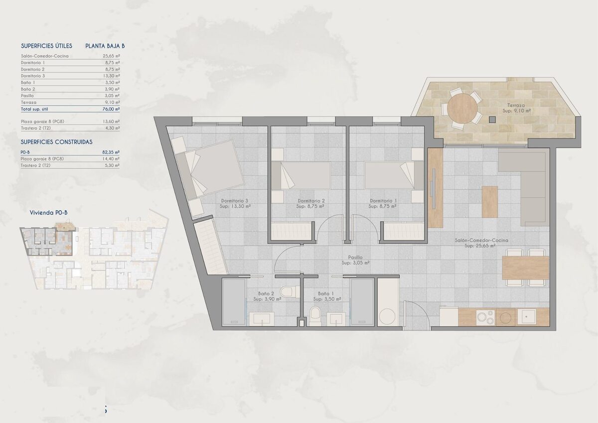Apartament z 3 sypialniami, 82m² w San Pedro del Pinatar, Hiszpania [ID: 0137-N9619]