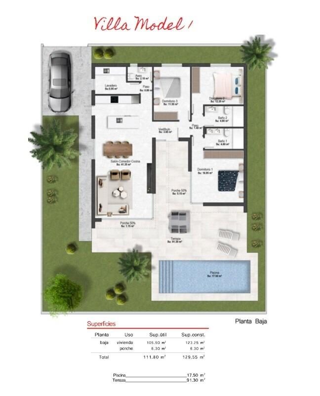 Villa with 3 bedrooms, 123m² in Banos y Mendigo, Spain [ID: 0137-N9657]