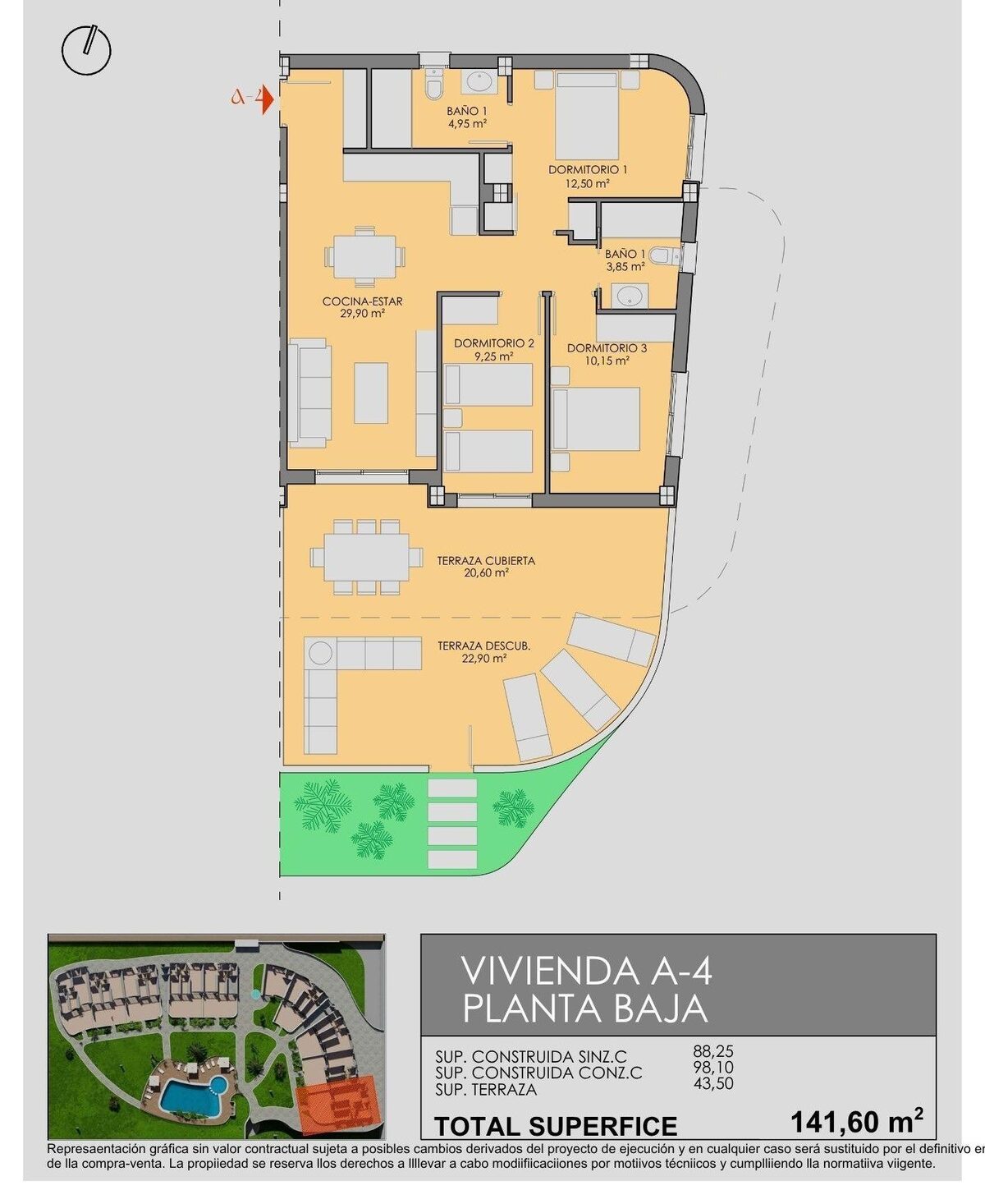 Apartament z 3 sypialniami, 88m² w Los Alcazares, Hiszpania [ID: 0137-N9676]