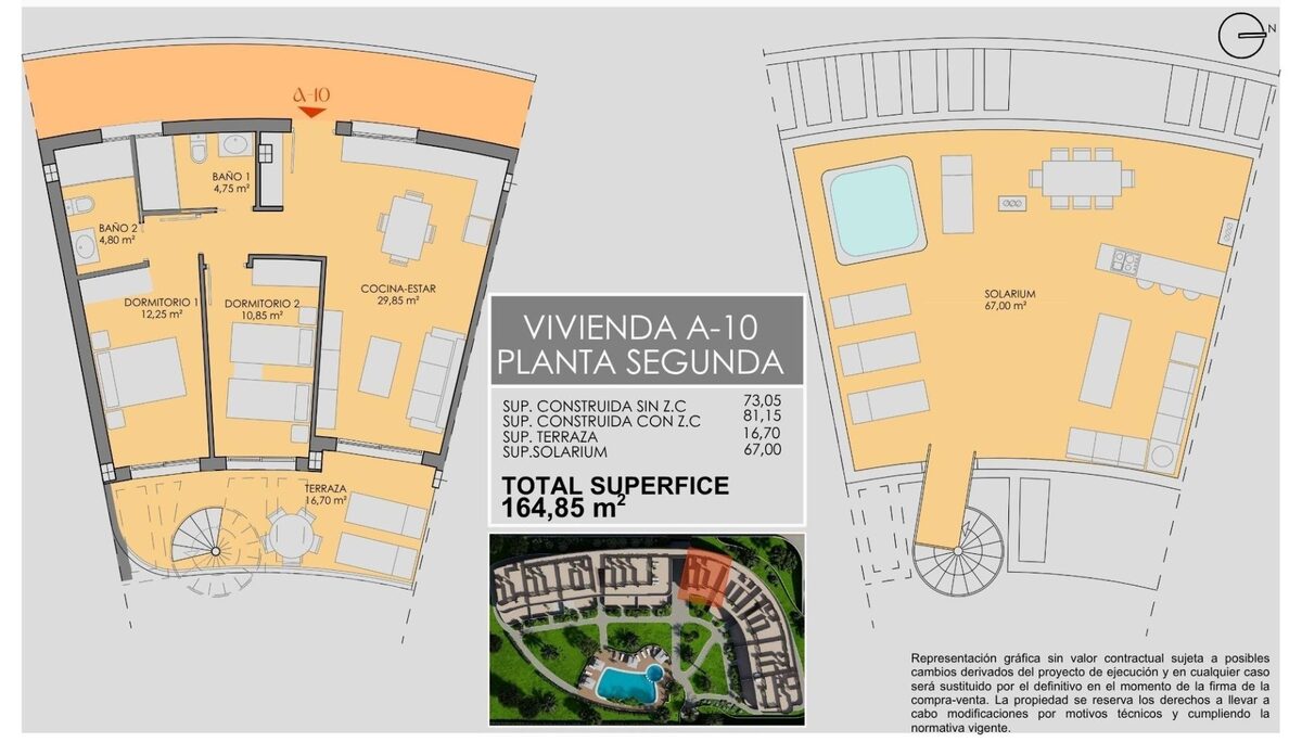 Penthouse z 2 sypialniami, 73m² w Los Alcazares, Hiszpania [ID: 0137-N9679]