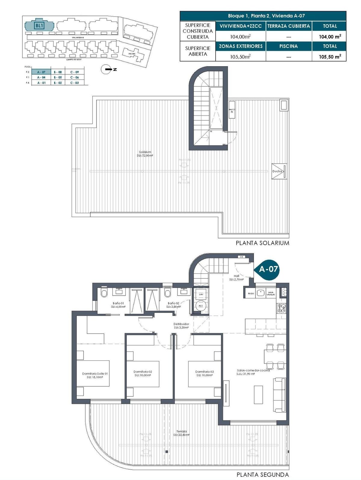 Penthouse z 3 sypialniami, 104m² w Los Alcazares, Hiszpania [ID: 0137-N9673]
