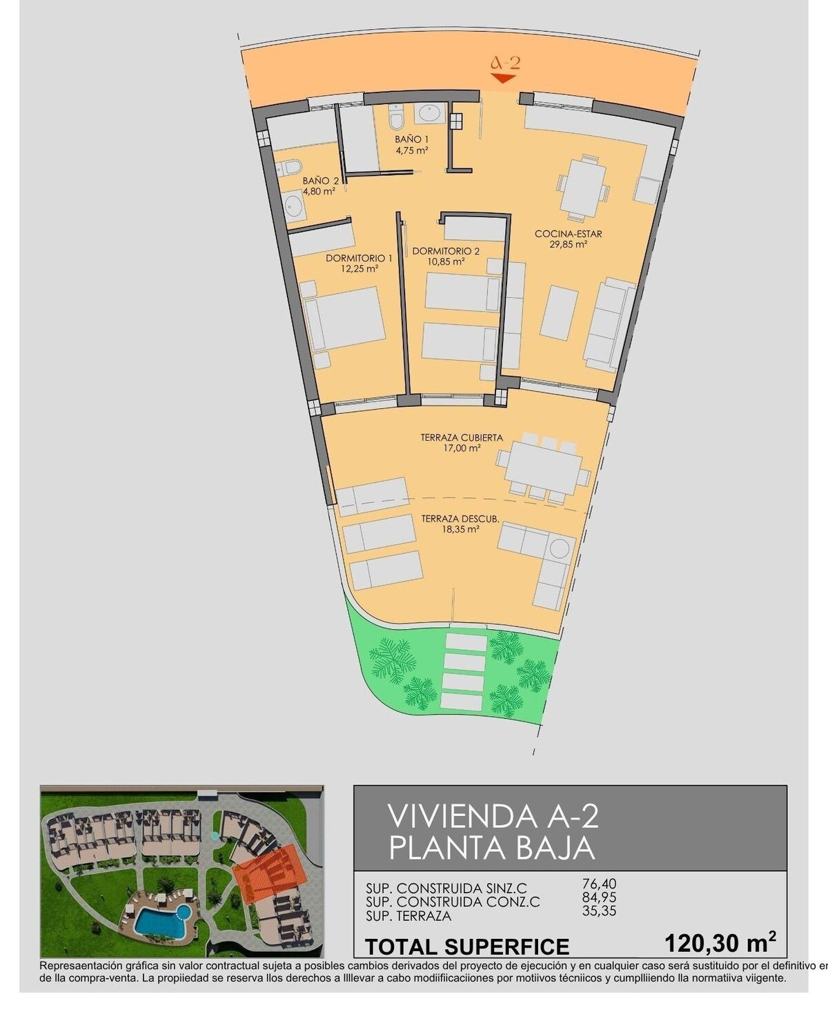 Apartament z 2 sypialniami, 76m² w Los Alcazares, Hiszpania [ID: 0137-N9675]