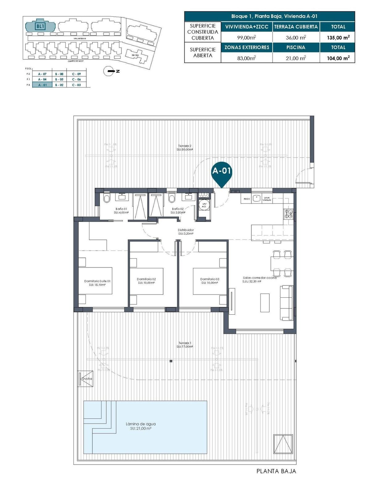 Apartment with 3 bedrooms, 99m² in Los Alcazares, Spain [ID: 0137-N9669]