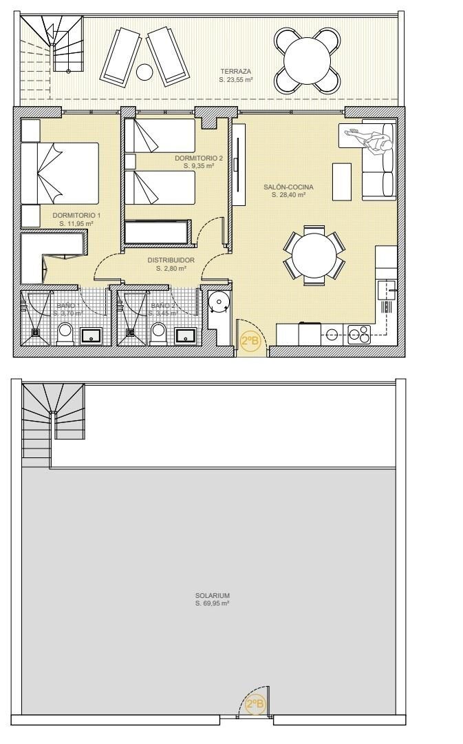 Penthouse z 2 sypialniami, 73m² w Finestrat, Hiszpania [ID: 0137-N7093]