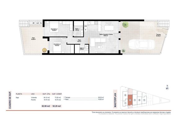 Бунгало в Сан-Педро-дель-Пинатар, Испания, 92м² - изображение 10