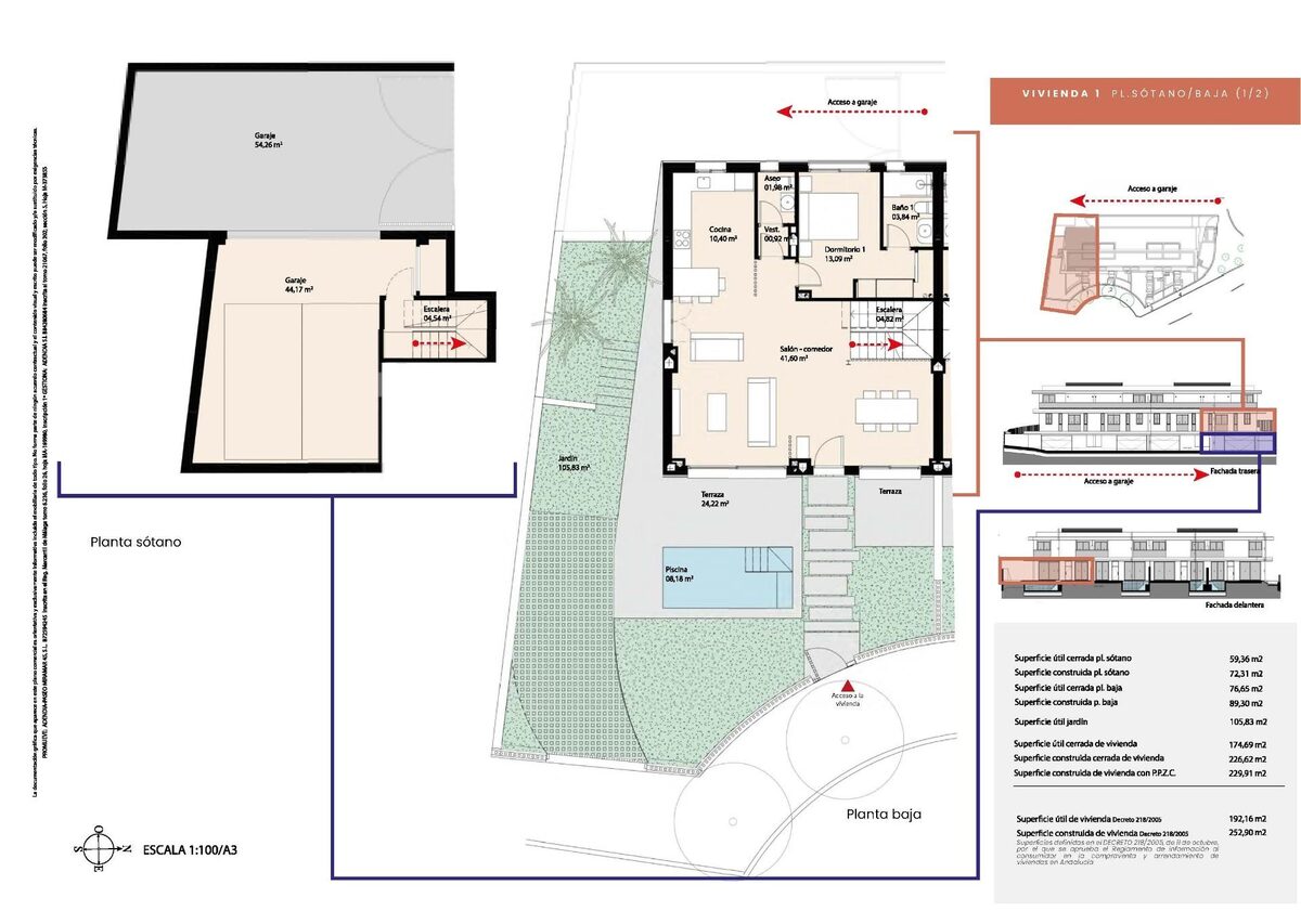 Townhouse with 3 bedrooms, 252m² in Малага, Spain [ID: 0137-SP1553]