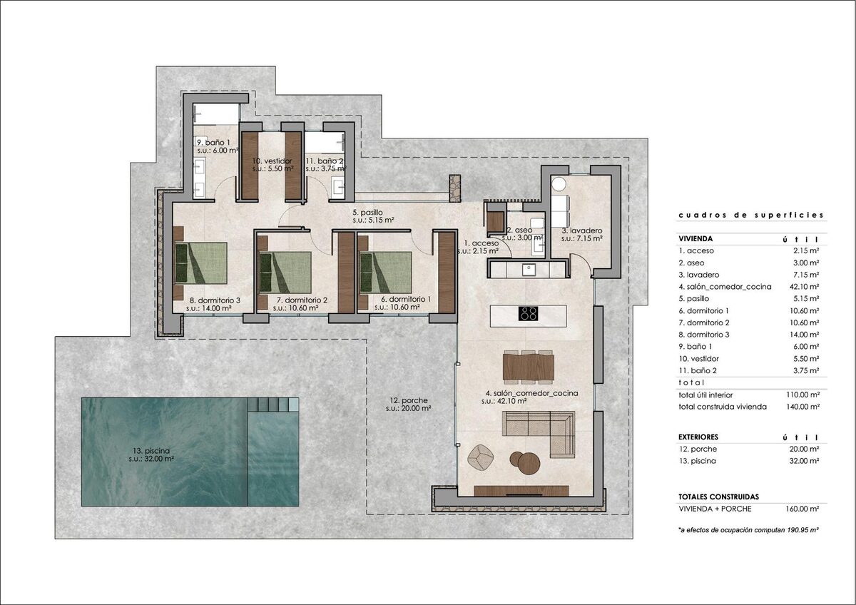 Villa with 3 bedrooms, 140m² in Pinoso, Spain [ID: 0137-N9696]