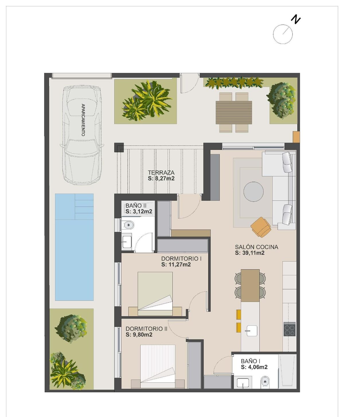 Quad House з 2 спальнями, 77м² в Торре-Пачеко, Іспанія [ID: 0137-N9722]